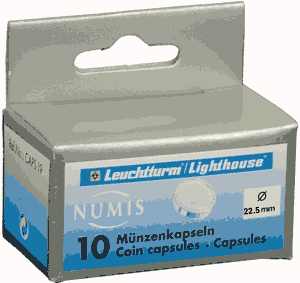 22.5mm - Coin Capsules (pack of 10)